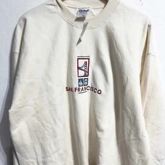 Vintage NWT San Francisco Sweatshirt XL Vacation Souvenir Crewneck Embroidered - Picture 3 of 4